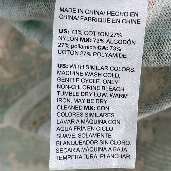 Chicos 2 Womens Large Green Paisley Open Front Cardigan Lightweight Jacket - Picture 5 of 11